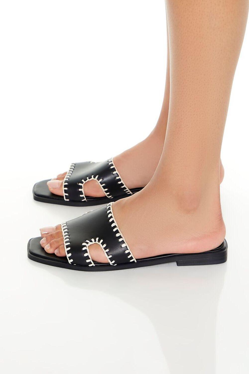 Embroidered Faux Leather Sandals | Forever 21 Product Image