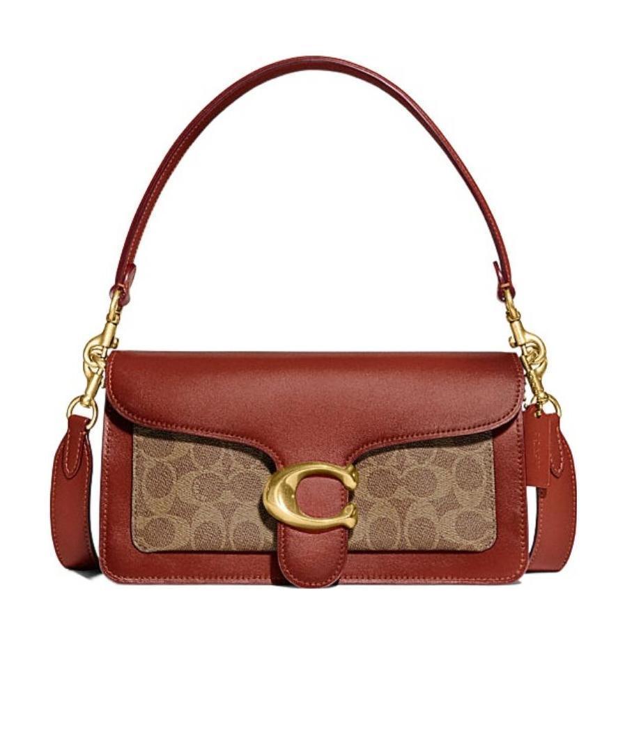 COACH Tabby 26 Monogram Jacquard Shoulder Bag In Tan Product Image