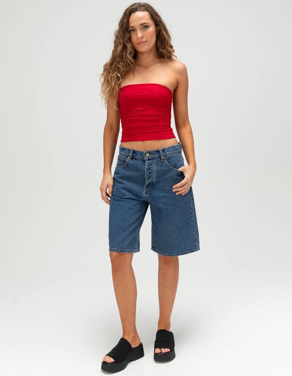 TILLYS Butter Soft Double Layer Womens Tube Top - RED Product Image