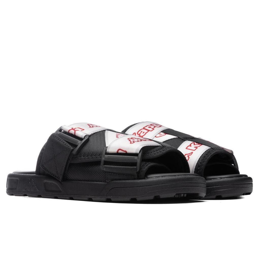 Logo Tape Kalpi Sandals - Black/Light Pink Male Product Image