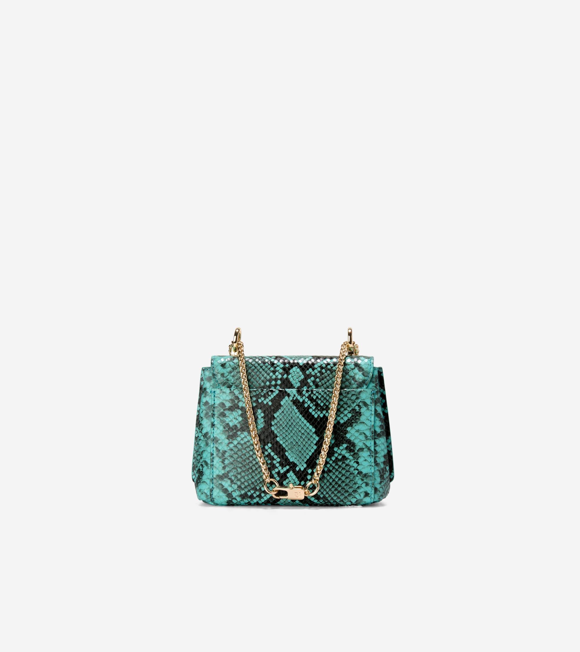 Women's Mini Convertible Chain Bag in Turquoise or Aqua | Cole Haan Product Image