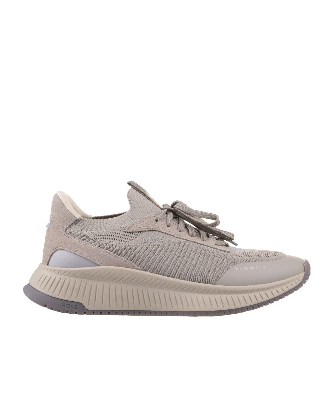 HUGO BOSS Gray Evo Sneakers In Neturals Product Image