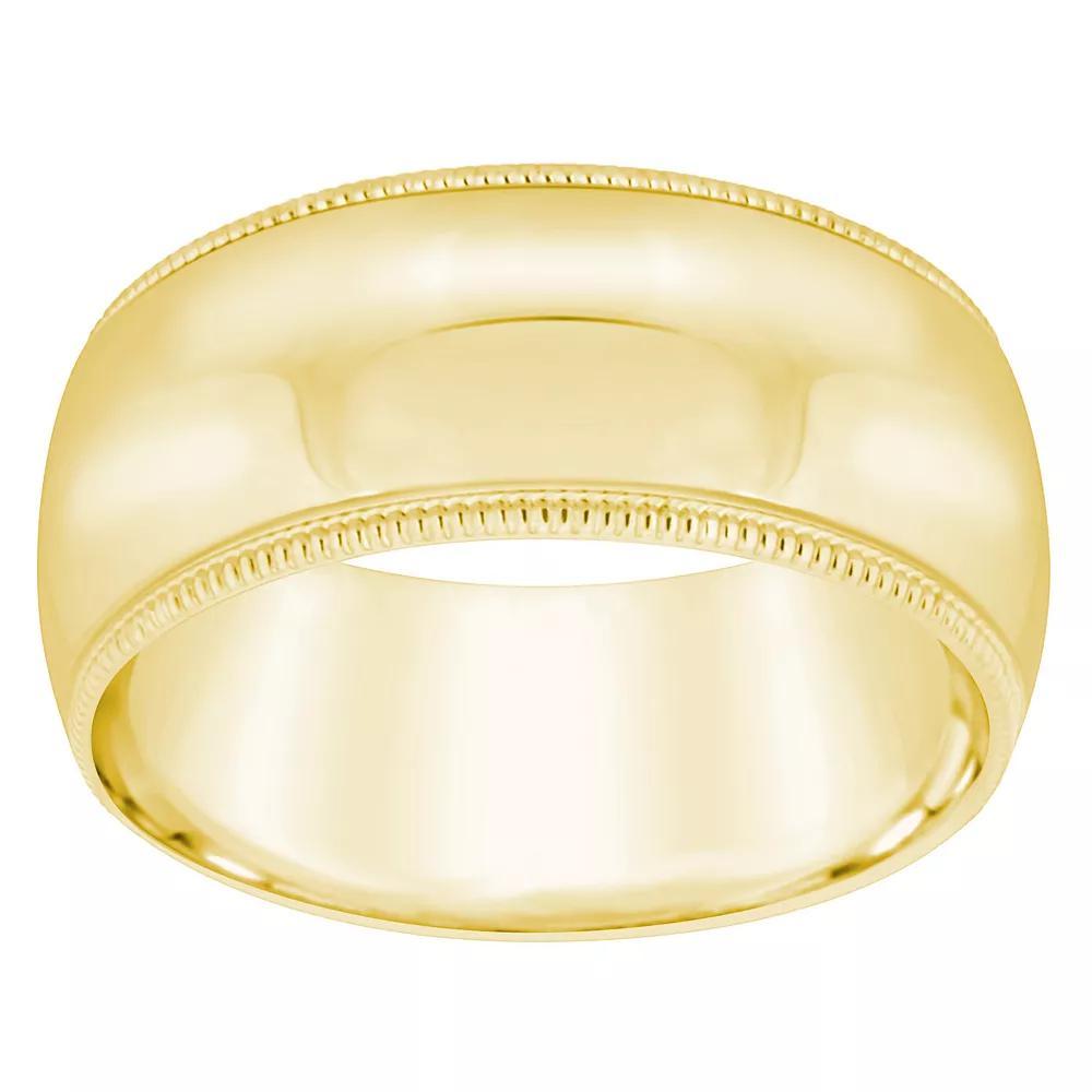 Alyson Layne 10k Gold Milgrain Wedding Band, Women's, Size: 7.50 Product Image