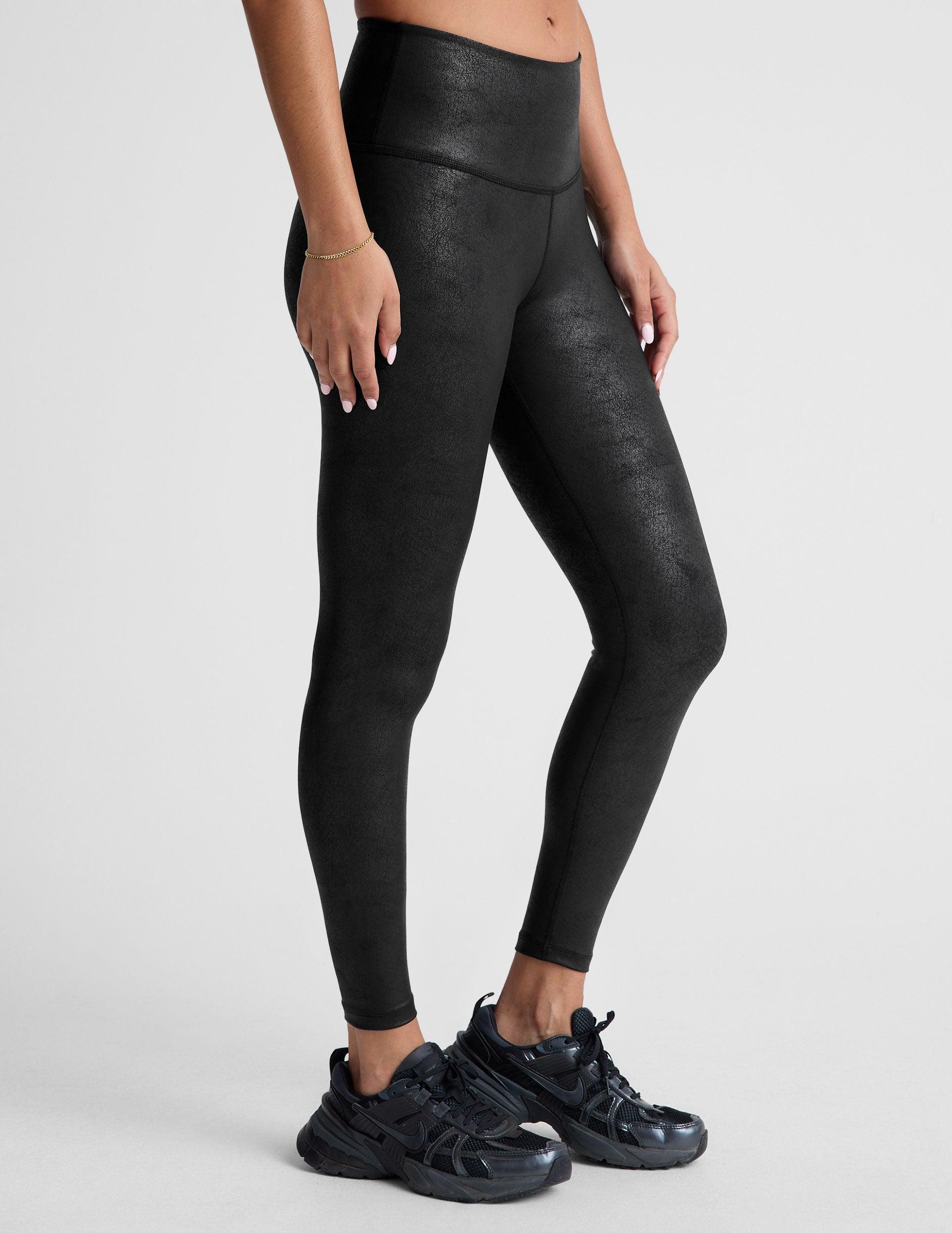 Leatherette High Waisted Midi Legging Product Image