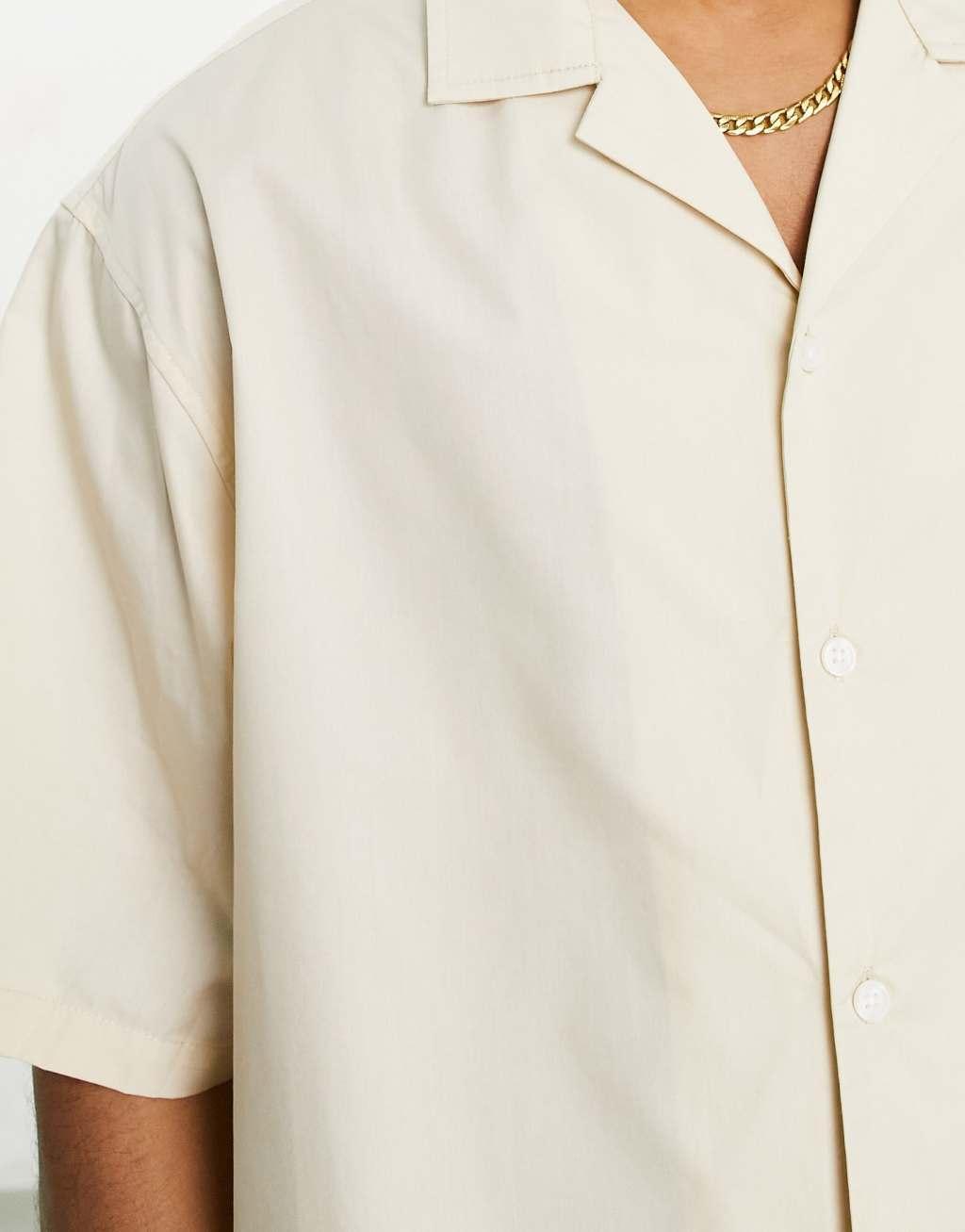 ASOS DESIGN boxy oversized revere shirt Product Image