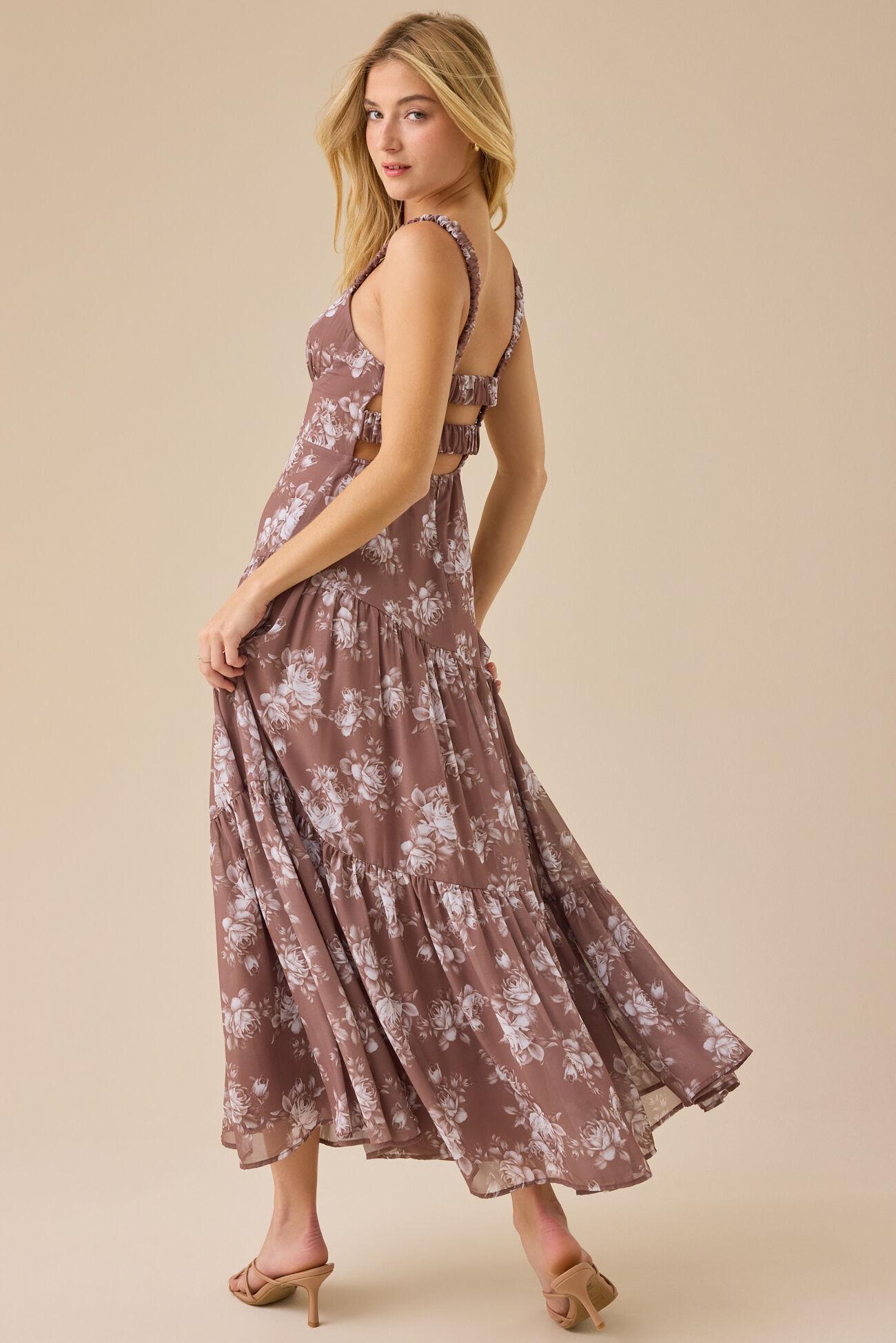 Lacy Floral Maxi Dress Product Image