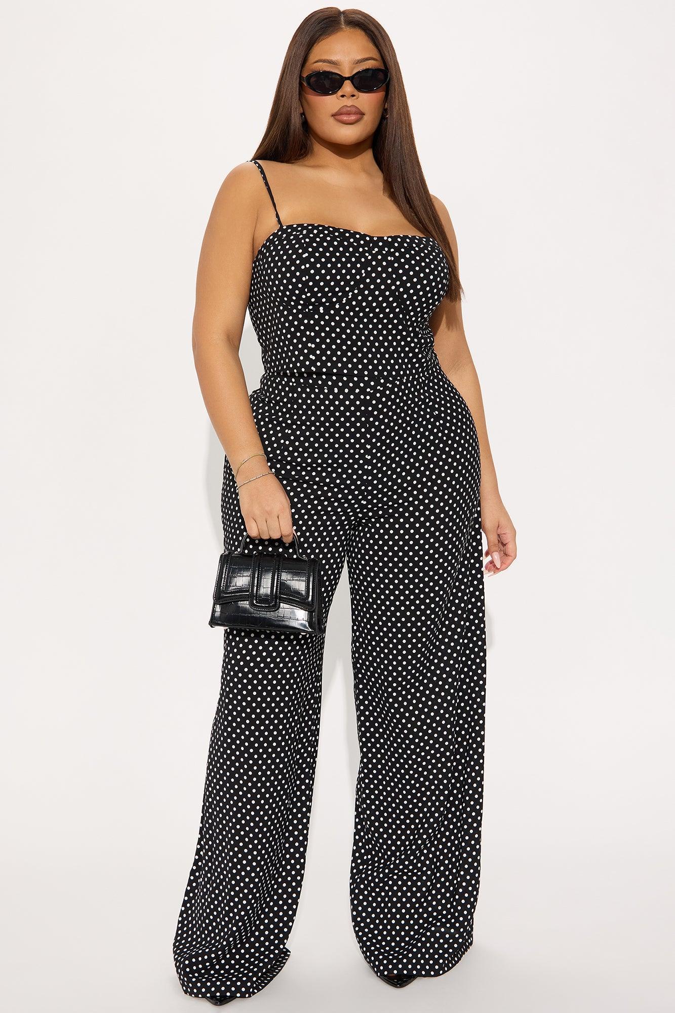 Payton Polka Dot Pant Set - Black/White Product Image
