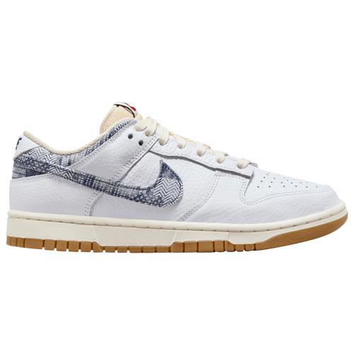 Nike Mens Dunk Low Retro - Shoes White/Concord/University Red Product Image