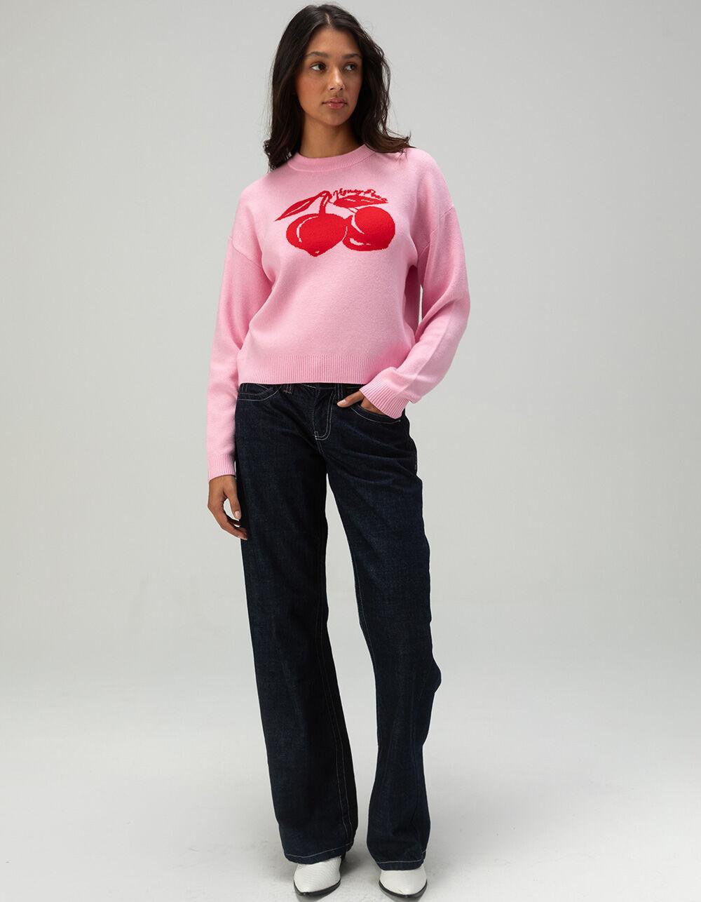 NOISY MAY Cera Cherry Womens Crewneck Sweater Product Image