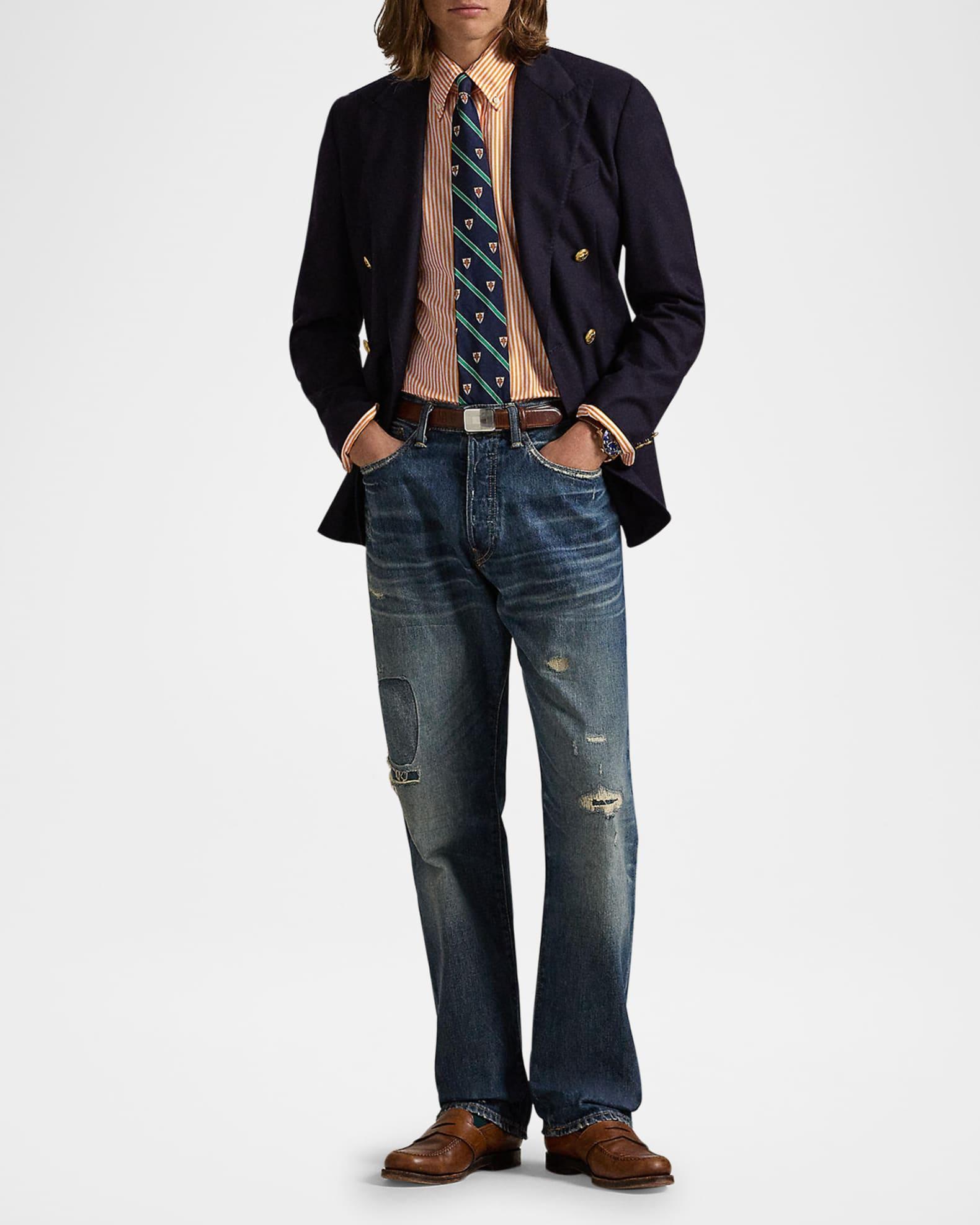 Men's Classic-Fit Stripe Poplin Shirt Product Image