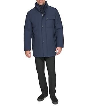 Andrew Marc Harcourt Water Resistant Full Zip Car Coat with Attached Bib Product Image