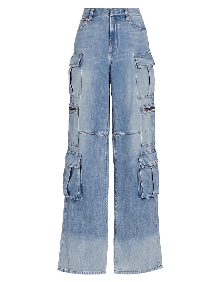 Womens Cay Baggy Denim Cargo Pants Product Image