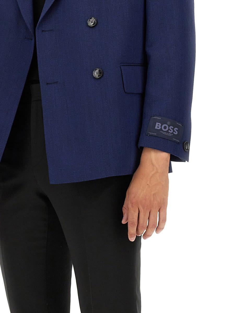 HUGO BOSS Double-breasted Jacket In Blue Product Image