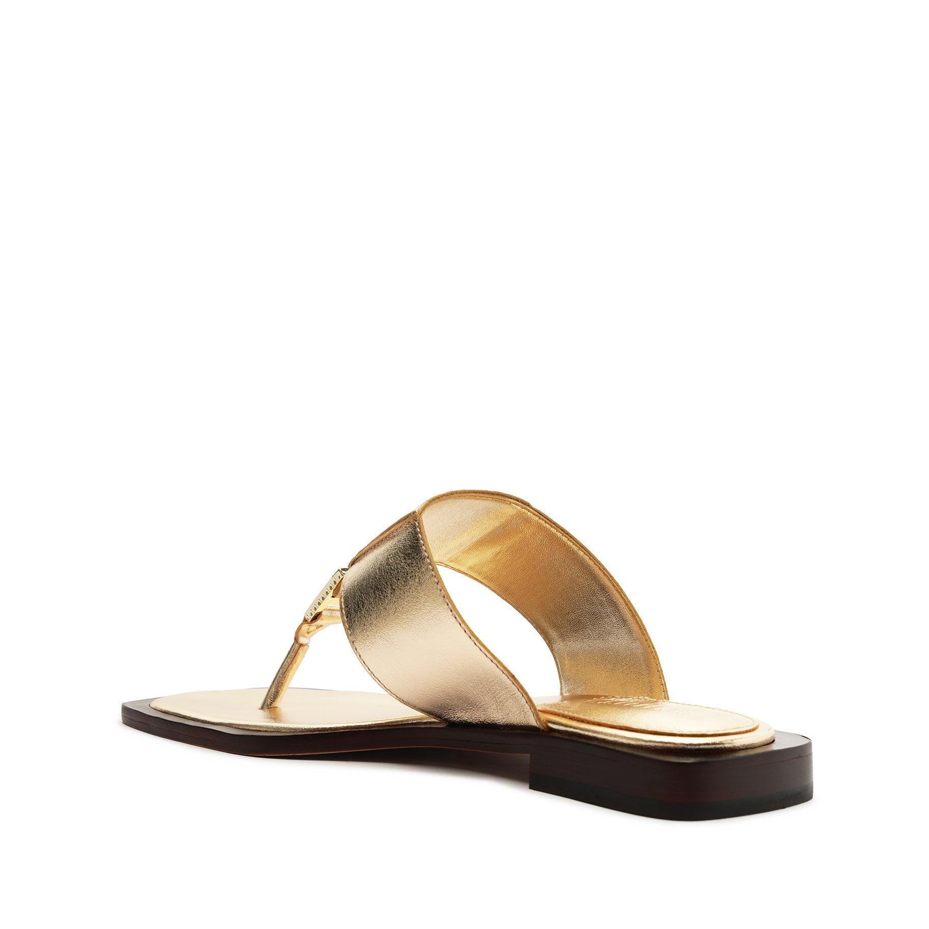 Salma Metallic Leather Flat Sandal Female Product Image