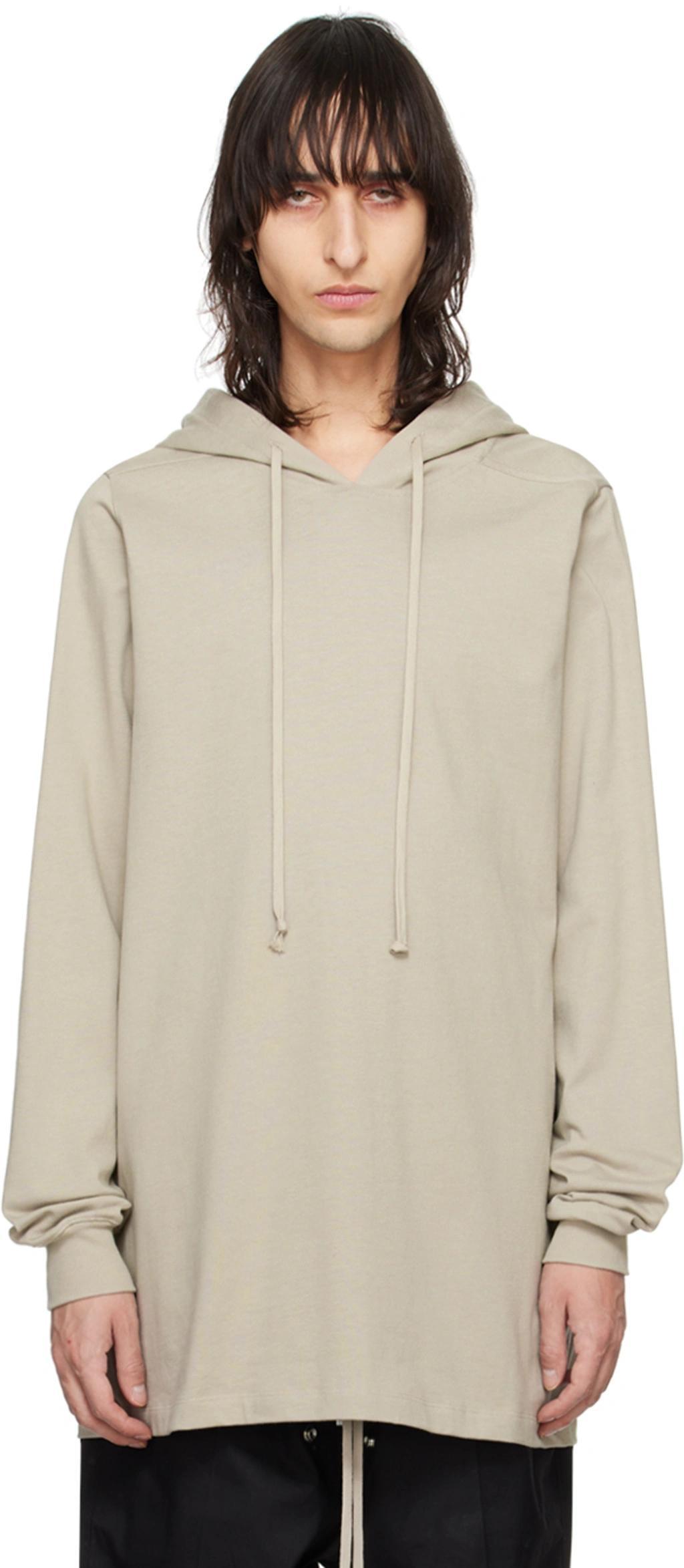 RICK OWENS Drawstring Hoodie In 08 Pearl Product Image