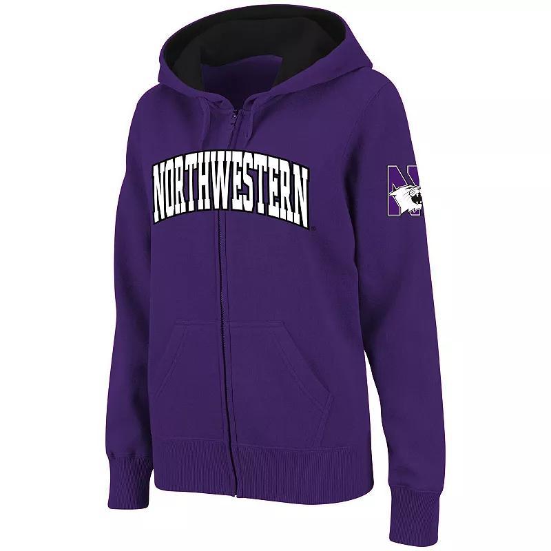 Women's Stadium Athletic Purple Northwestern Wildcats Arched Name Full-Zip Hoodie, Size: 2XL Product Image