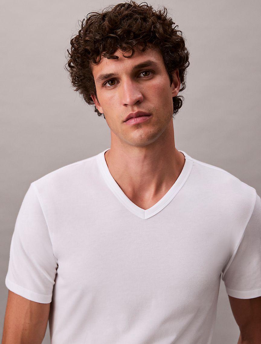 Cotton Stretch Blend 3-Pack Slim Fit V-Neck T-Shirt Product Image