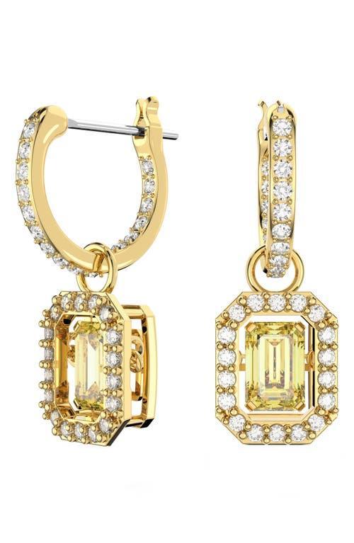 Swarovski Millenia Octagon Cut Crystal Hoop Drop Earrings Product Image