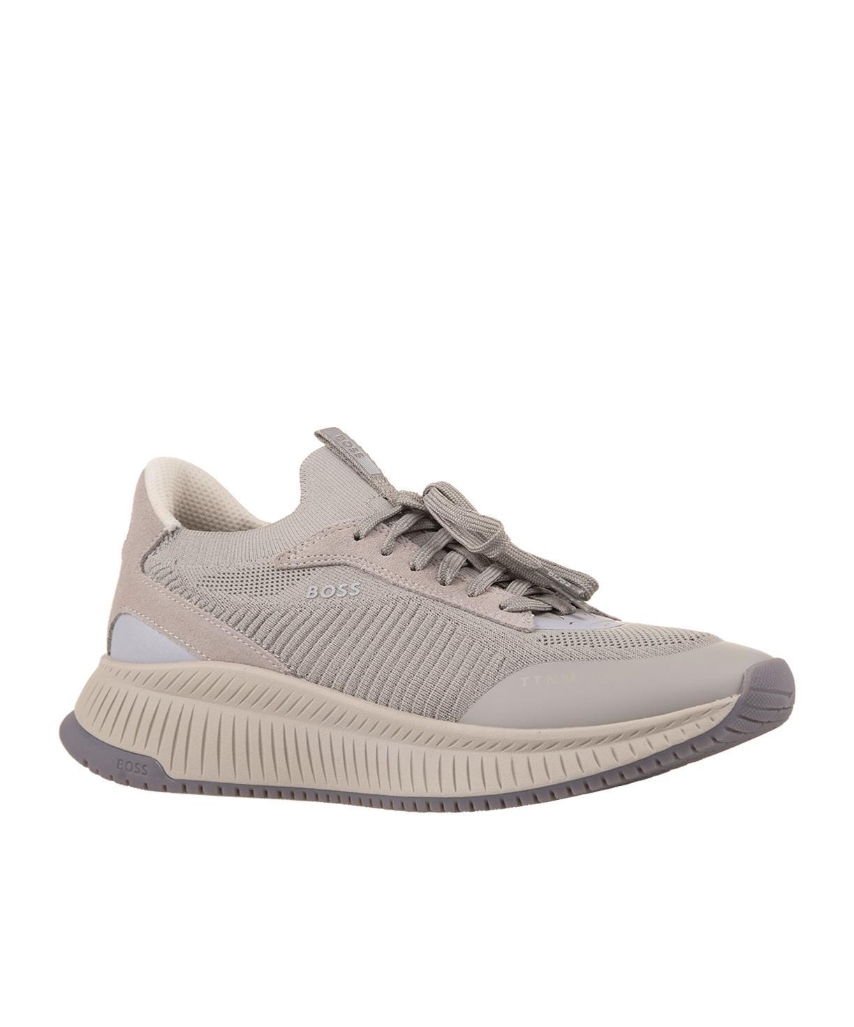 HUGO BOSS Gray Evo Sneakers In Neturals Product Image