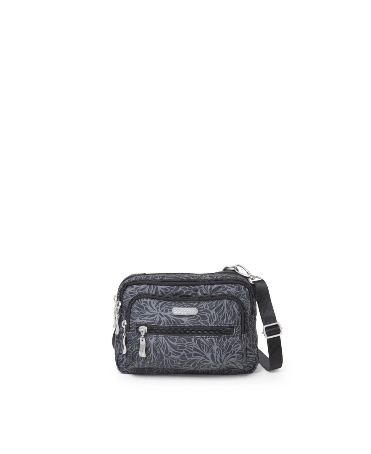 Baggallini Triple Zip Bagg (Charcoal) Cross Body Handbags Product Image