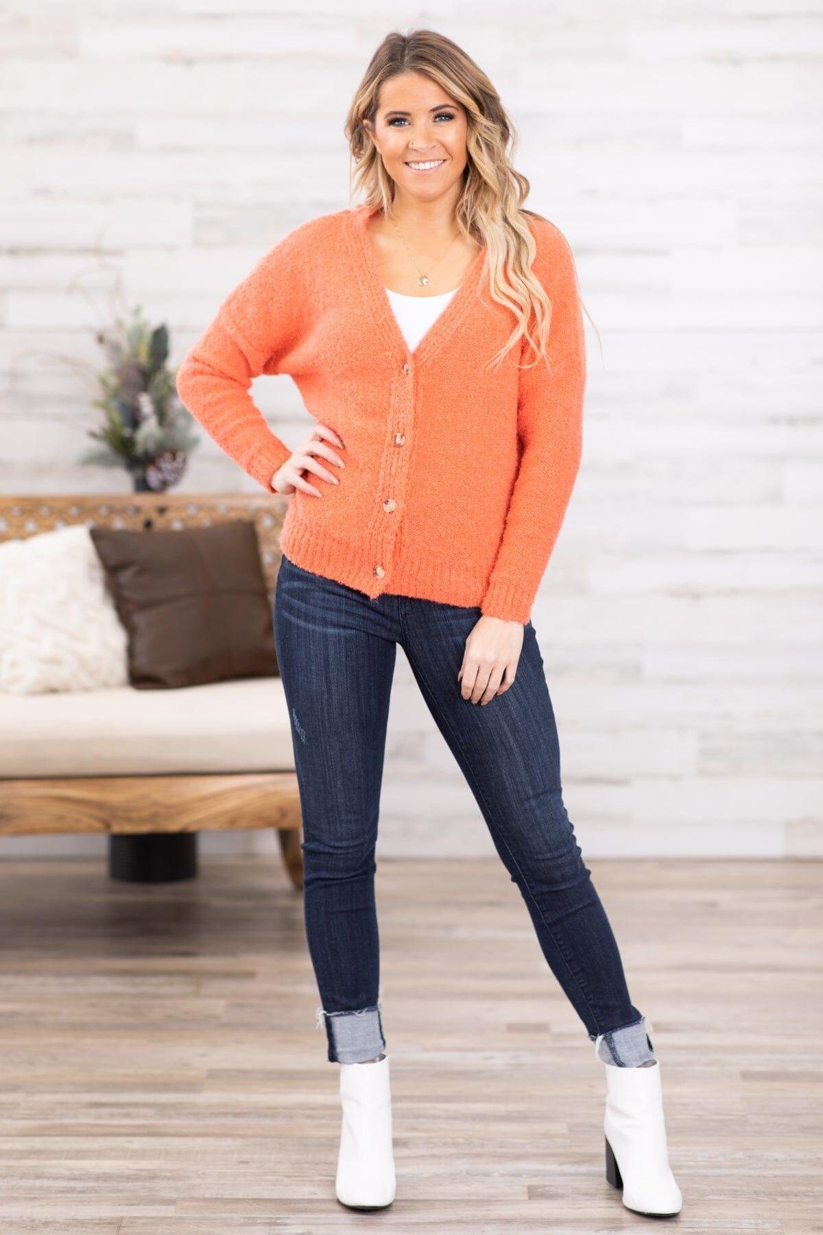 Coral Cardigan With Buttons Product Image
