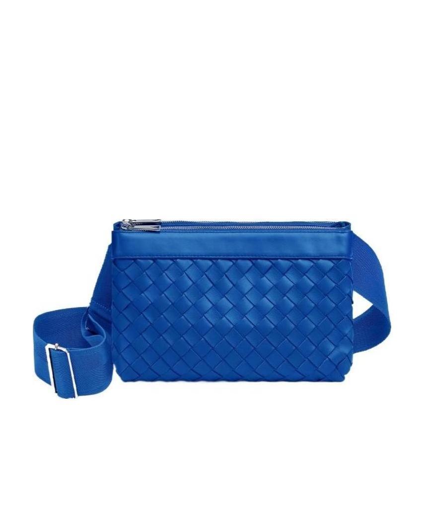 BOTTEGA VENETA Intrecciato Shoulder Bag In Blue Product Image