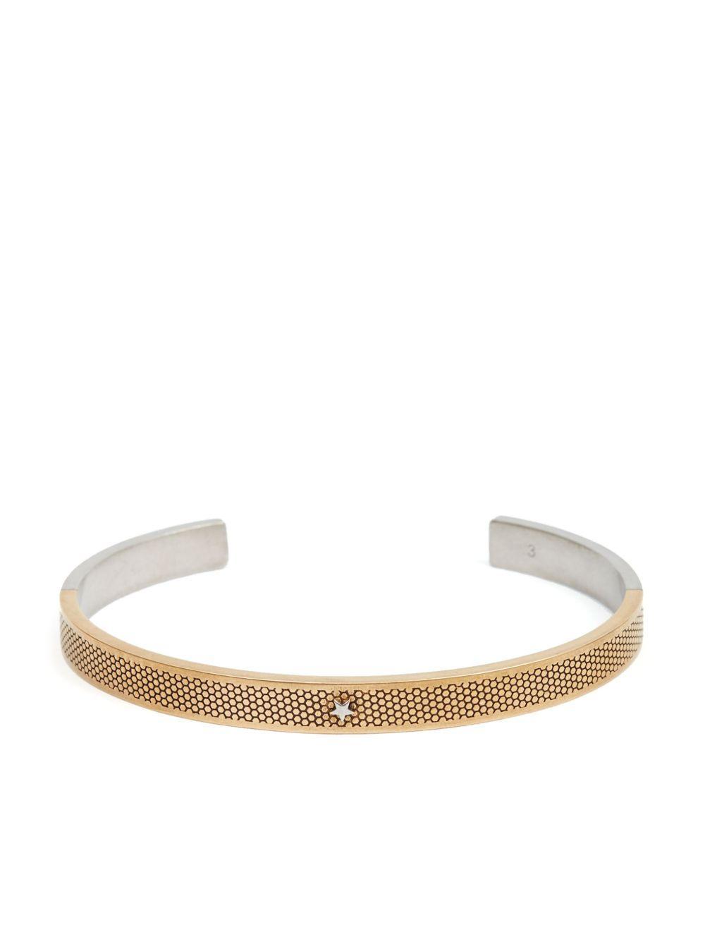 Star-detail textured cuff bracelet Product Image