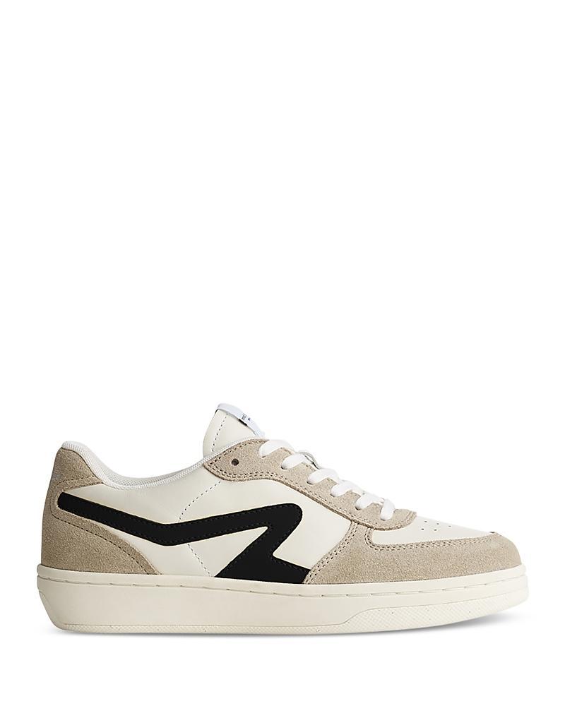 Retro Colorblock Low-Top Court Sneakers Product Image