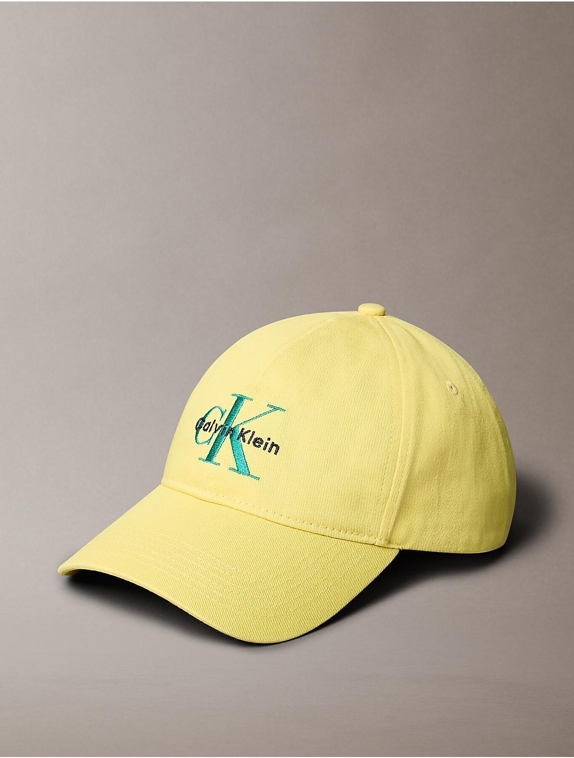 Calvin Klein Mens Monogram Logo Baseball Cap - White Product Image