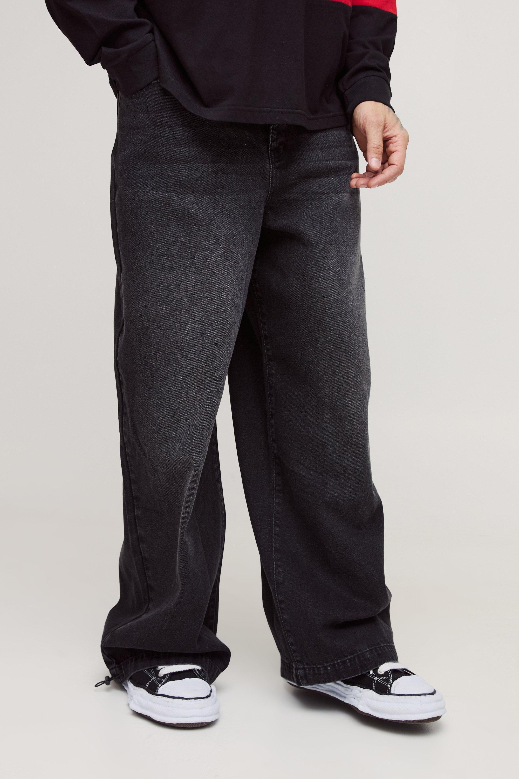 Tall Denim Parachute Jeans | boohooMAN USA Product Image