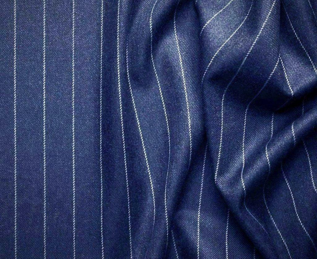 Odyssey Collection - Blue Regular Fit 3 Piece Suit 2 Button Gangster Stripe Product Image