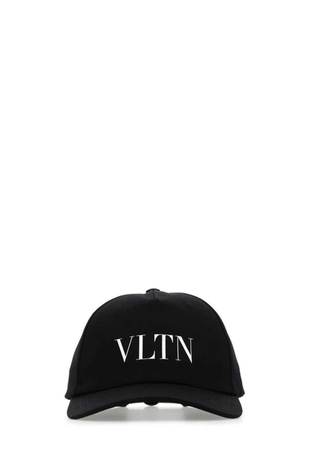 VALENTINO GARAVANI Vltn Logo Printed Baseball Cap In Black Product Image