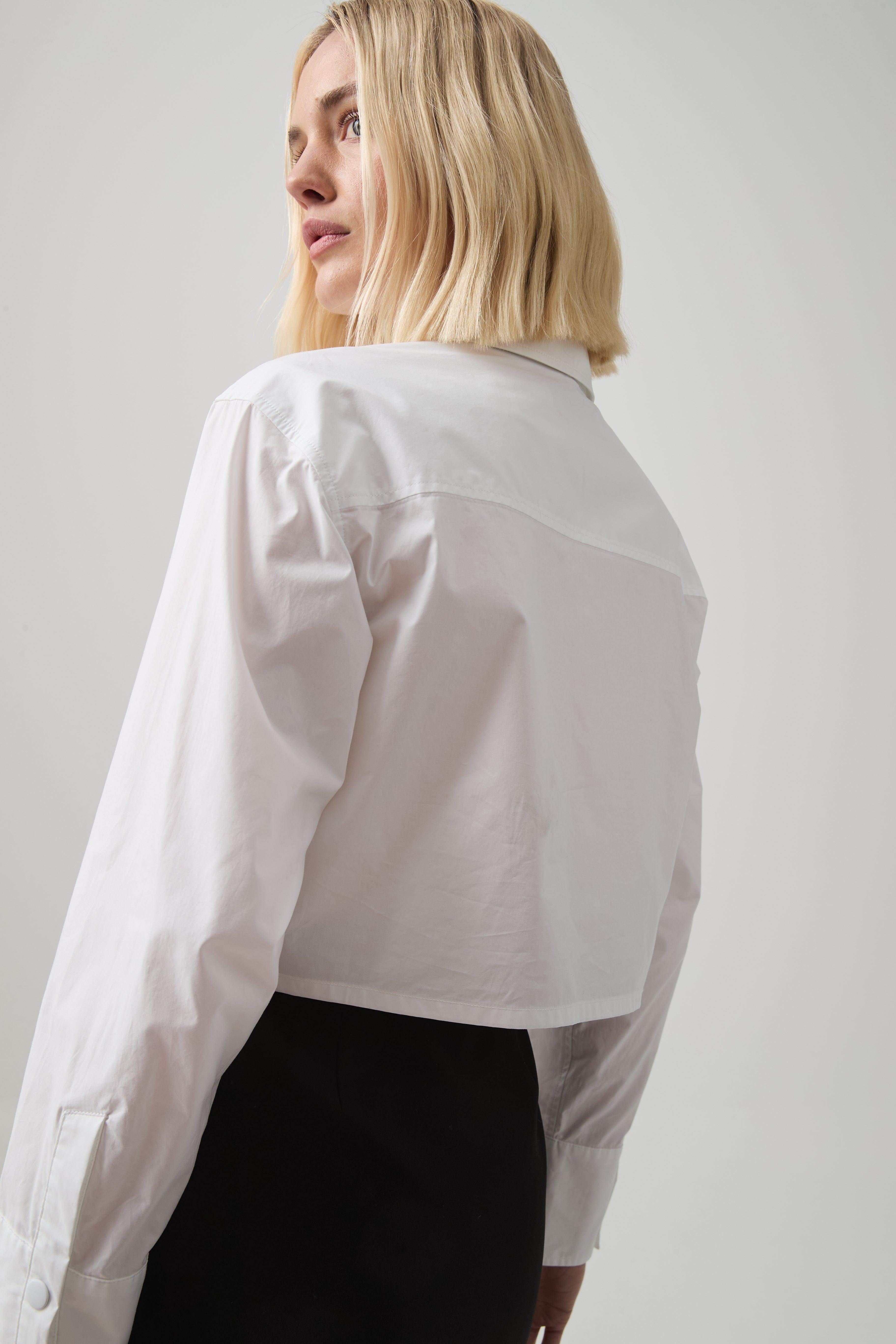 Cropped Cotton Shirt 462 Product Image