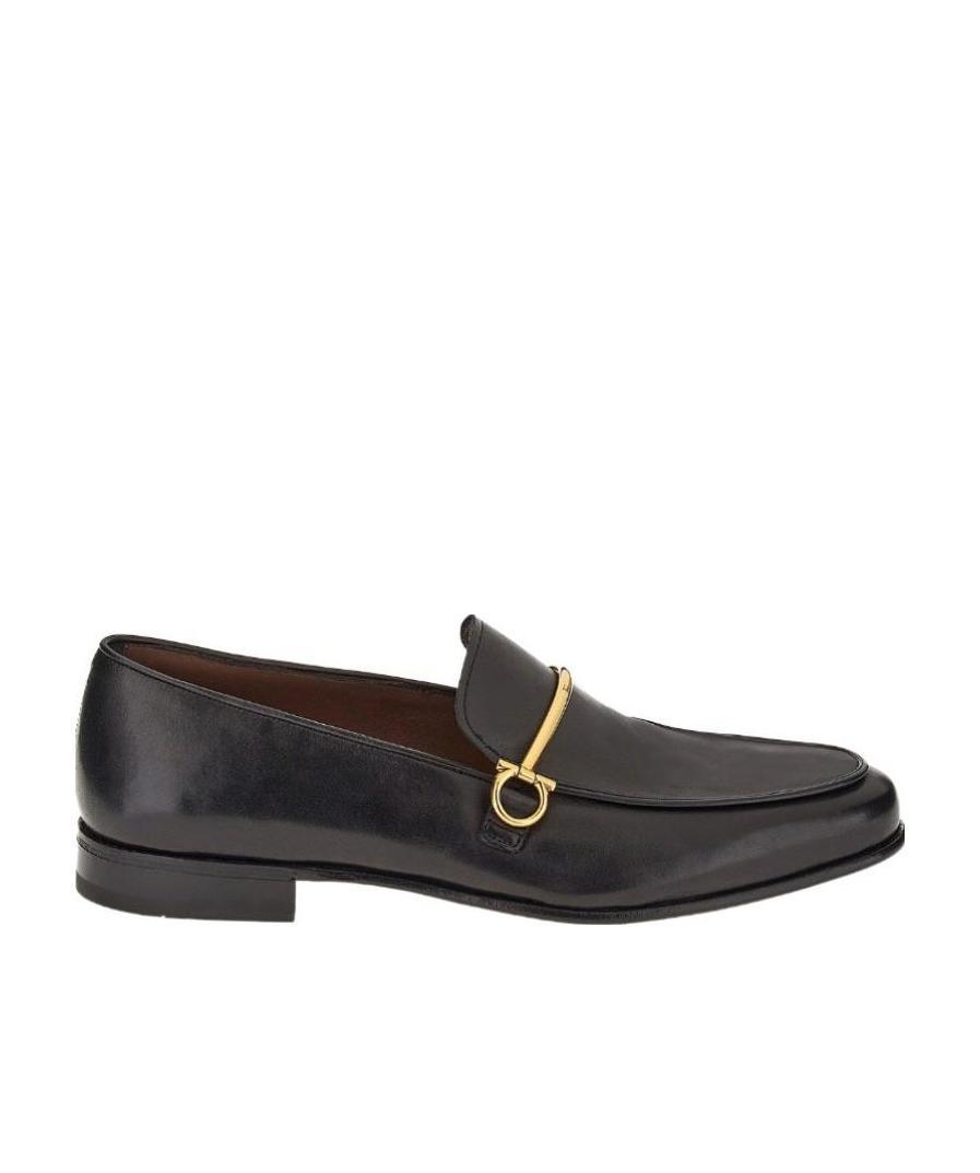 FERRAGAMO Logo Casual Business Shoes In Black Product Image