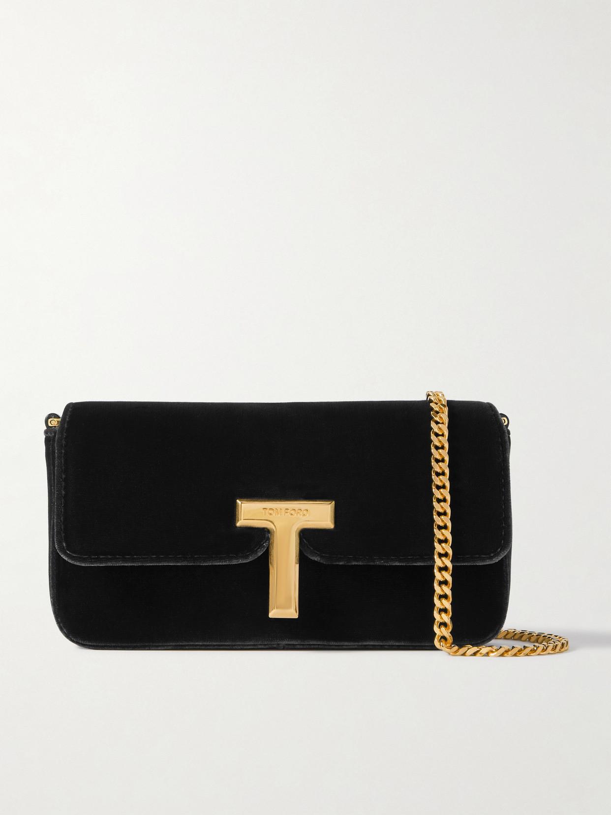 TOM FORD Embellished Velvet Clutch In Black Product Image