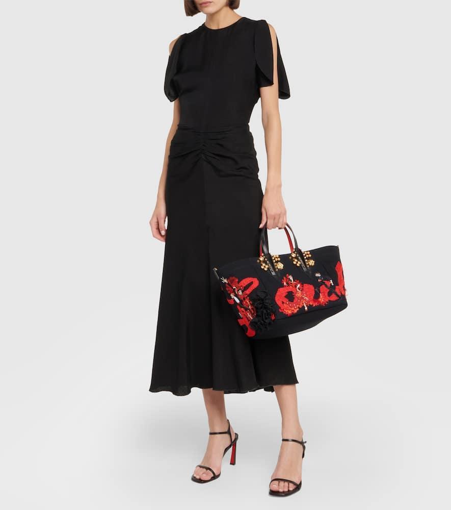 CHRISTIAN LOUBOUTIN X Rossy De Palma Flamencaba Small Embroidered Tote Bag In Black Product Image