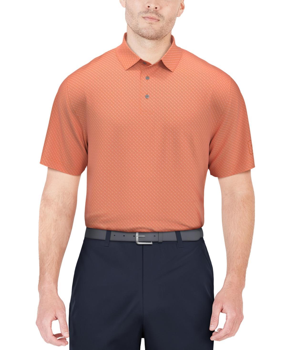 Pga Tour Mens Short Sleeve Geo Jacquard Performance Polo Shirt Product Image