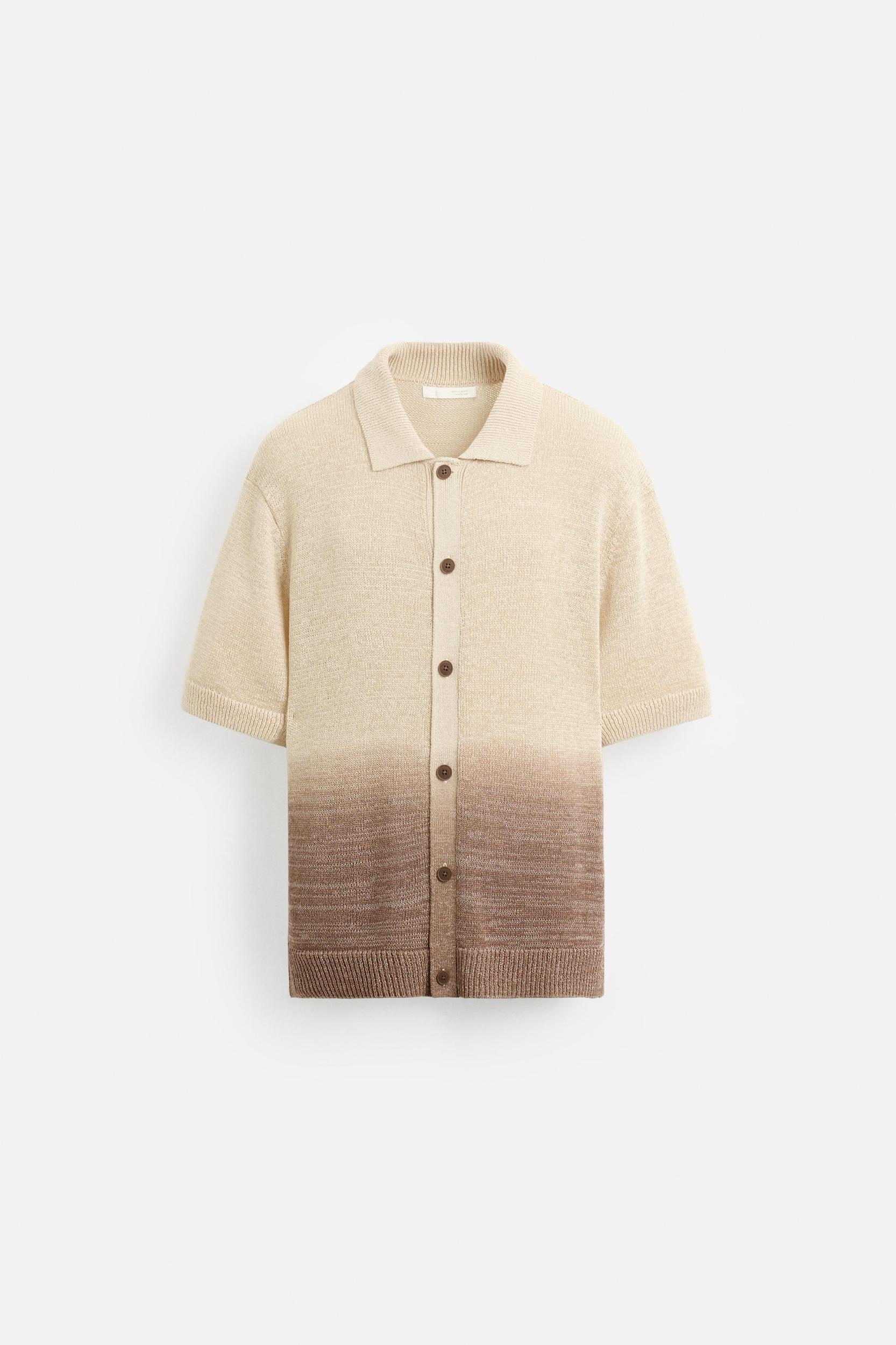 GRADIENT PRINT KNIT SHIRT Product Image