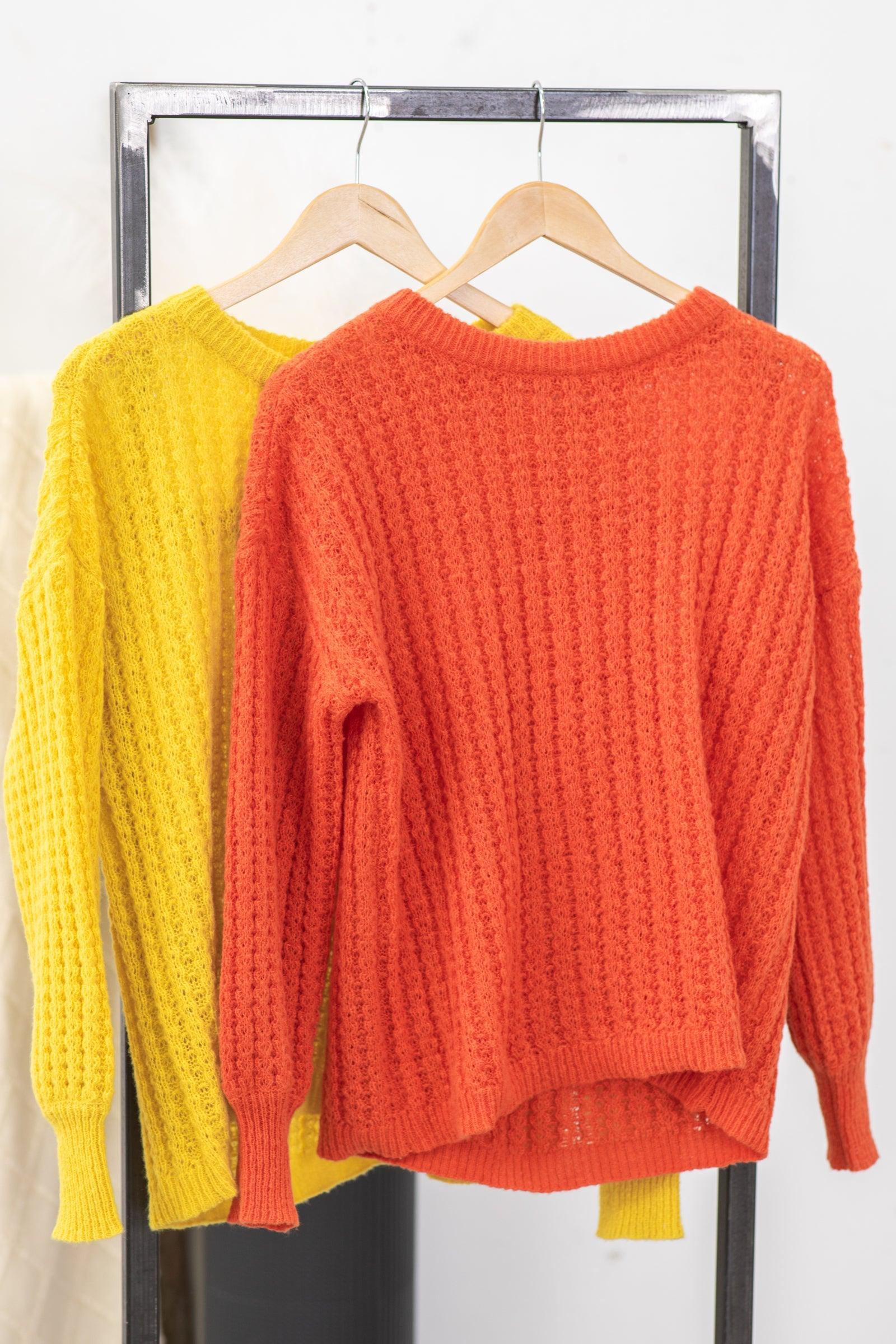 Textured Round Neck Sweater Product Image