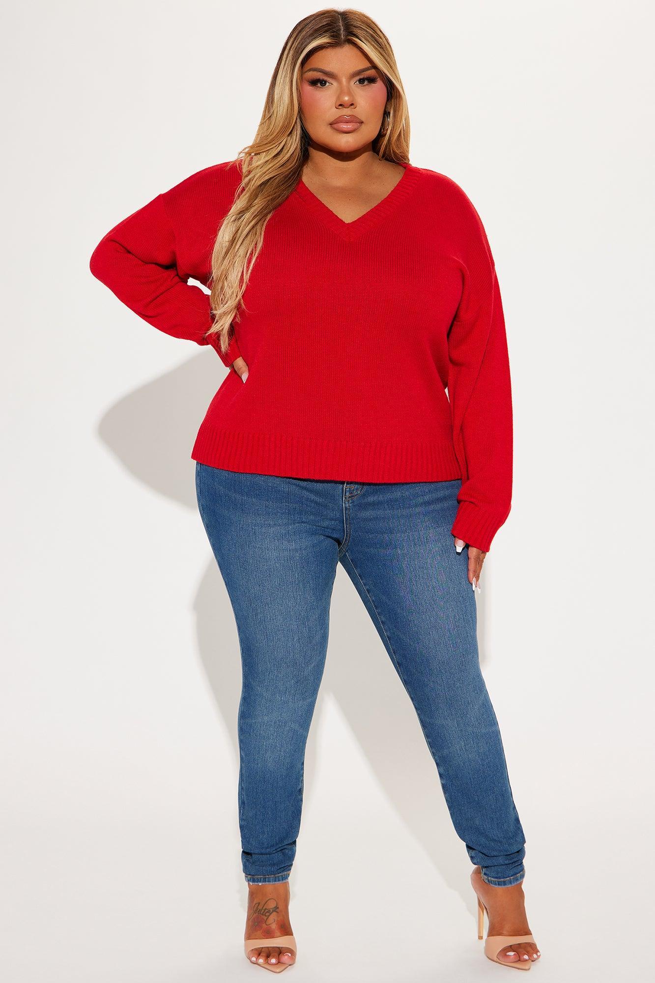 My Favorite Oversized Sweater - Red Product Image