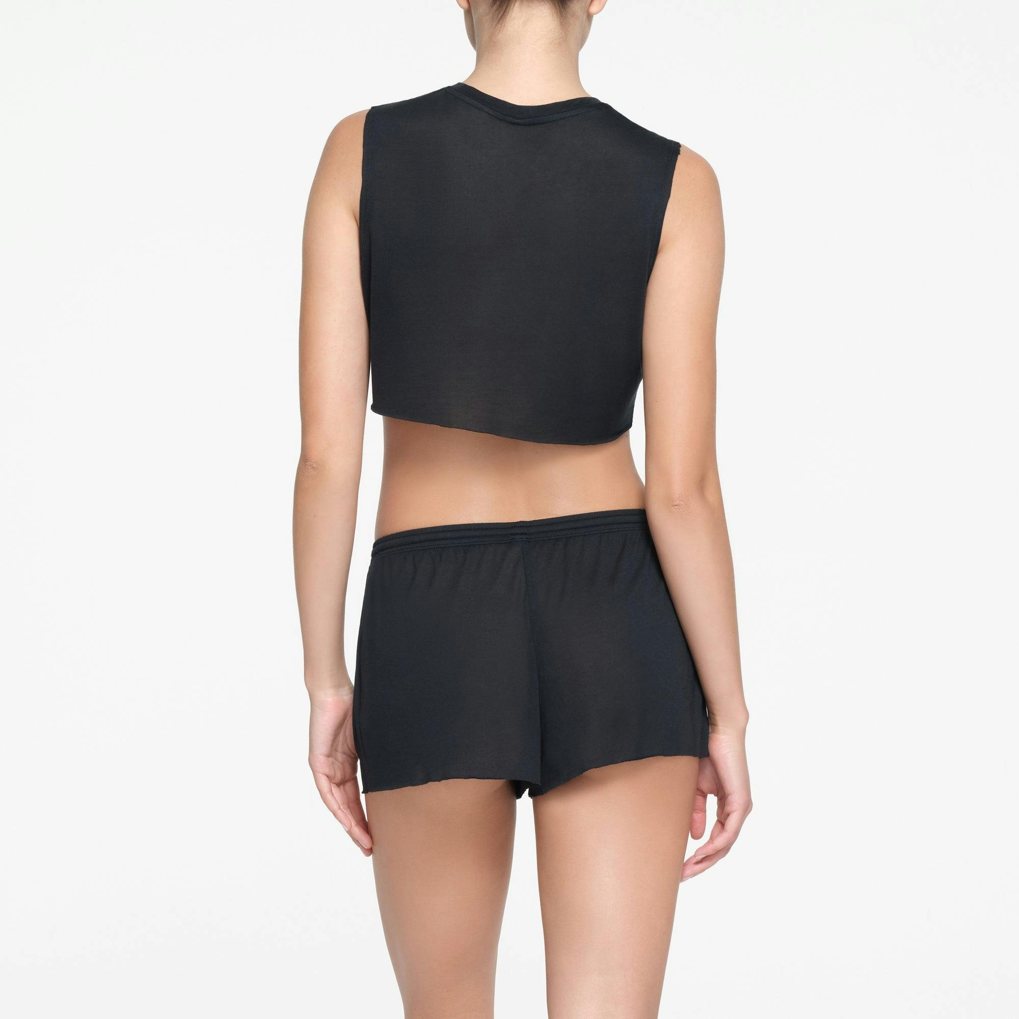 KIMS SLEEP SUPER CROPPED TANK | ONYX Product Image