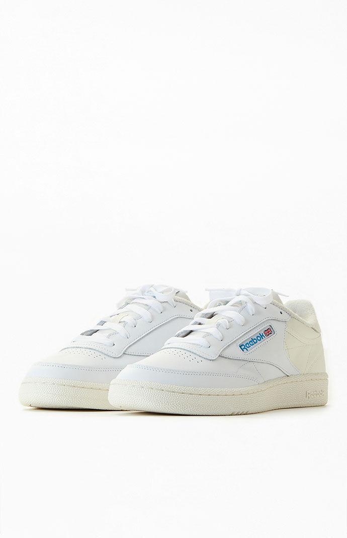 Reebok White & Blue Club C Vintage Shoes in White/Blue - Product Image