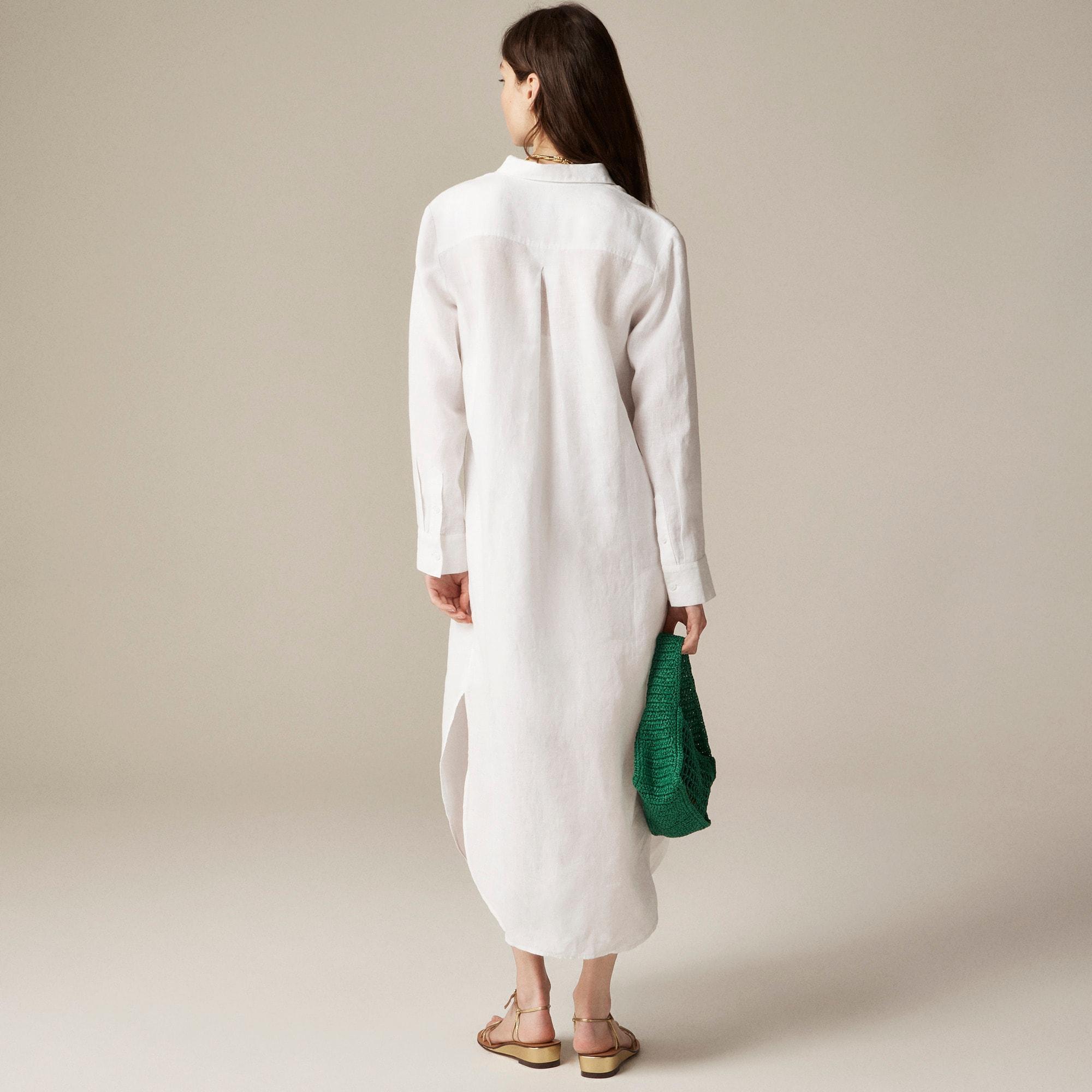 Tunic shirtdress in linen Product Image