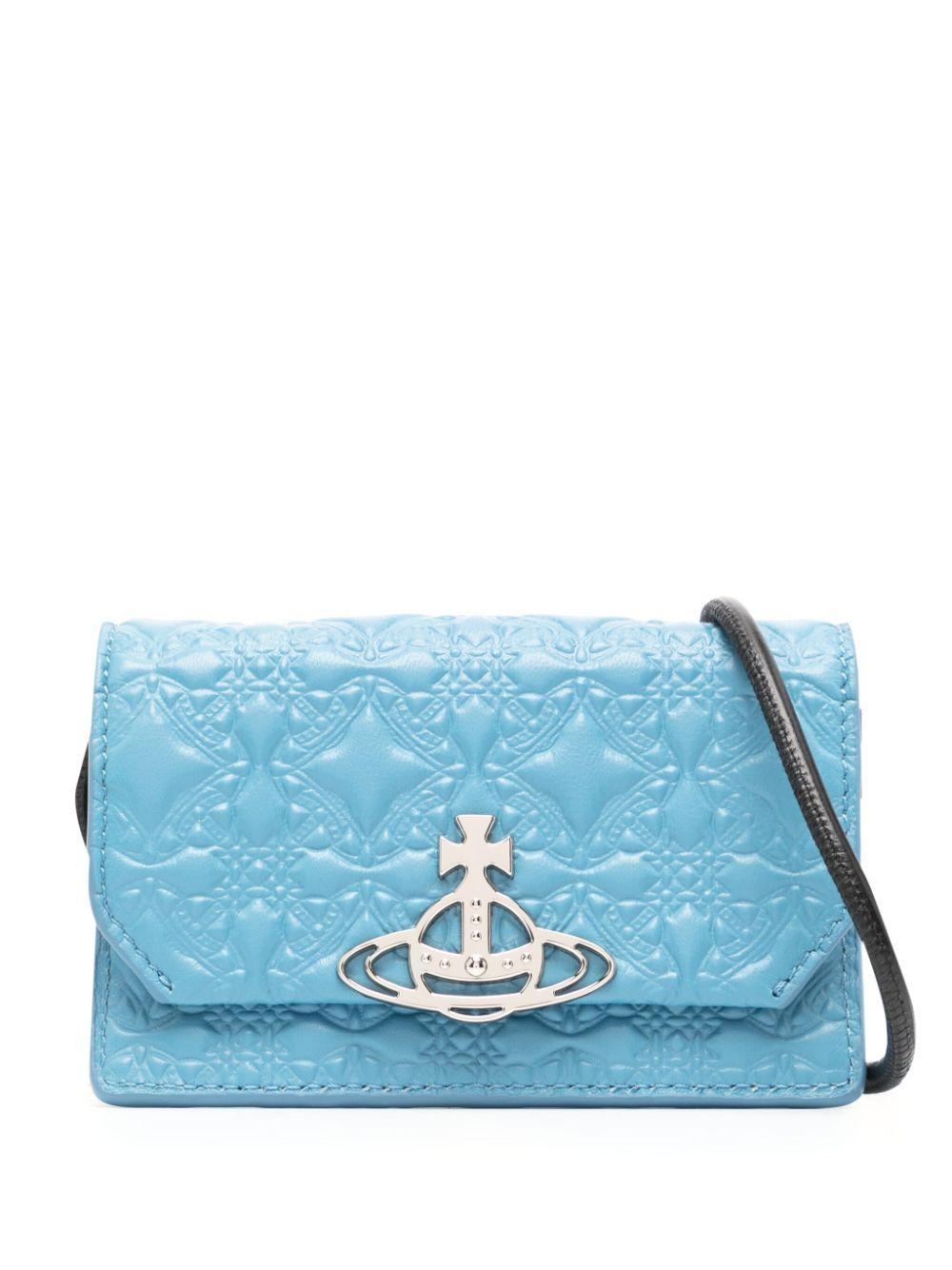 VIVIENNE WESTWOOD Embossed-leather Wallet In Blue Product Image