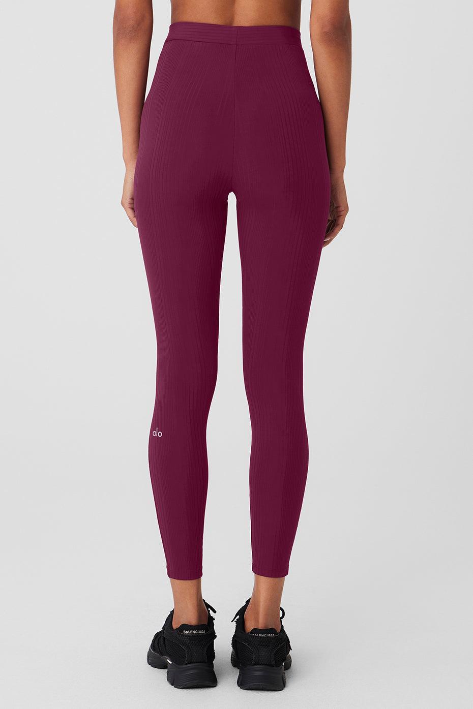 High-Waist 7/8 Run It Back Legging - Wild Berry Product Image