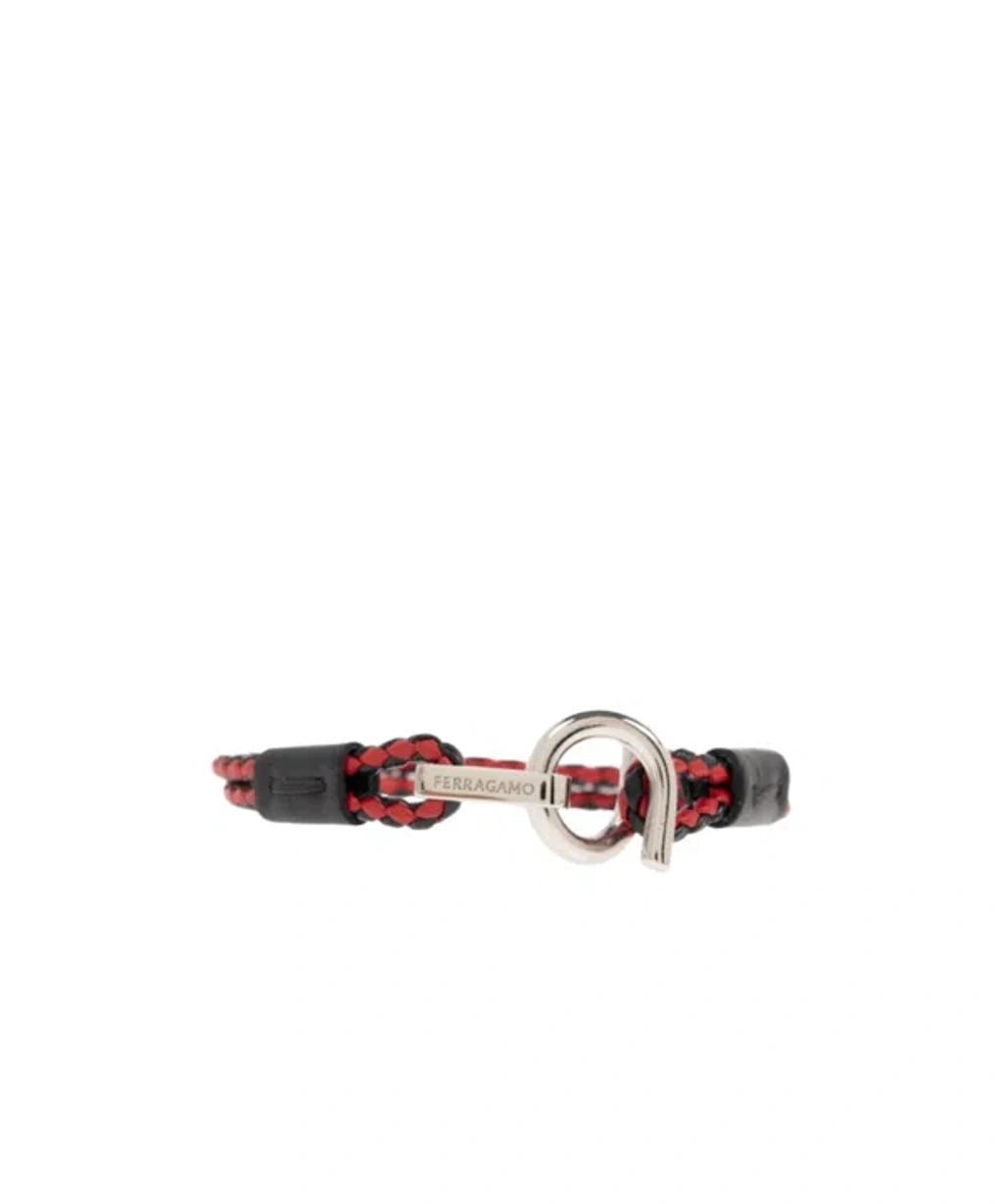 FERRAGAMO Leather Bracelet In Red Product Image