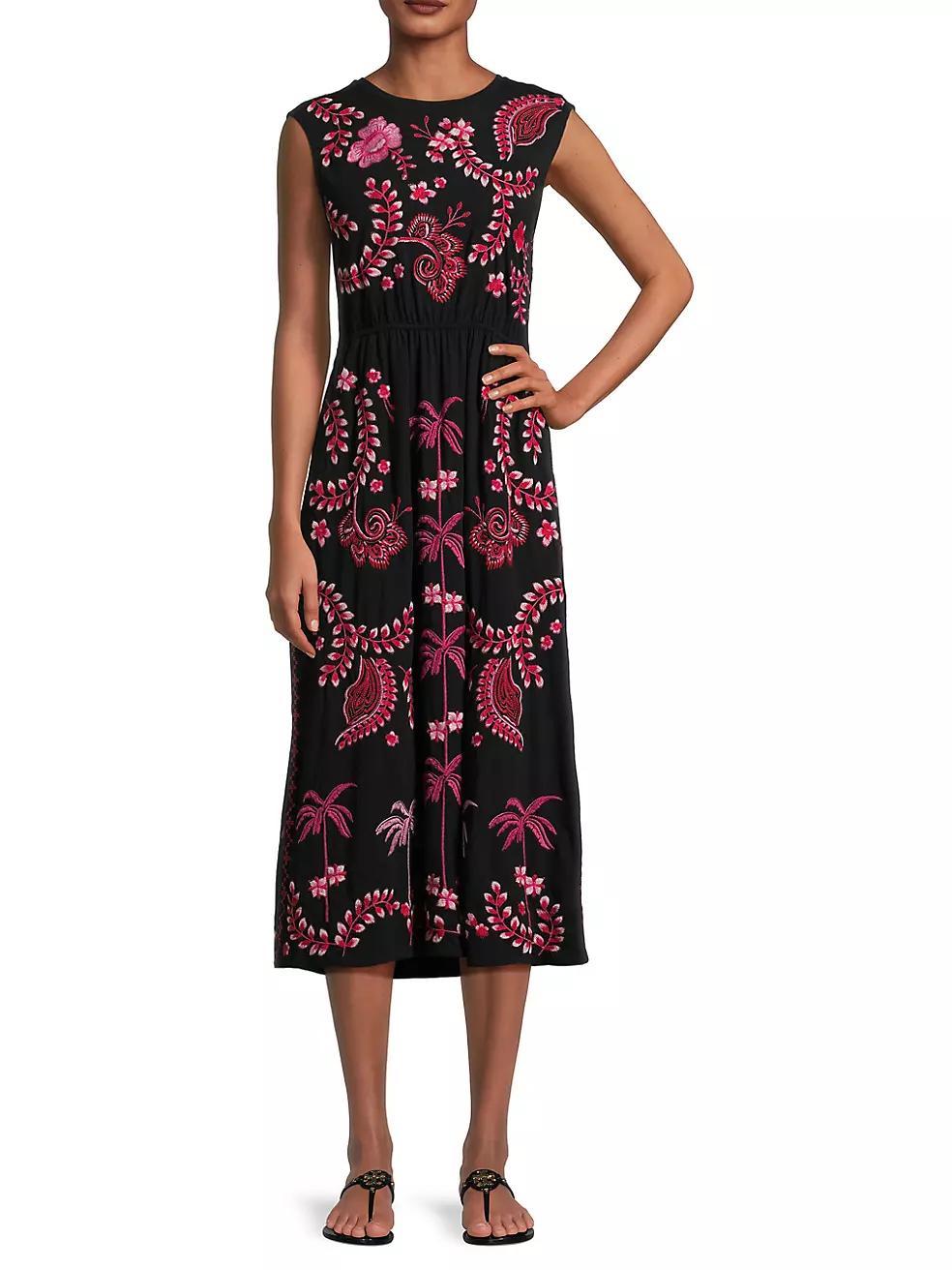 Cassia Tie-Back Midi-Dress Product Image