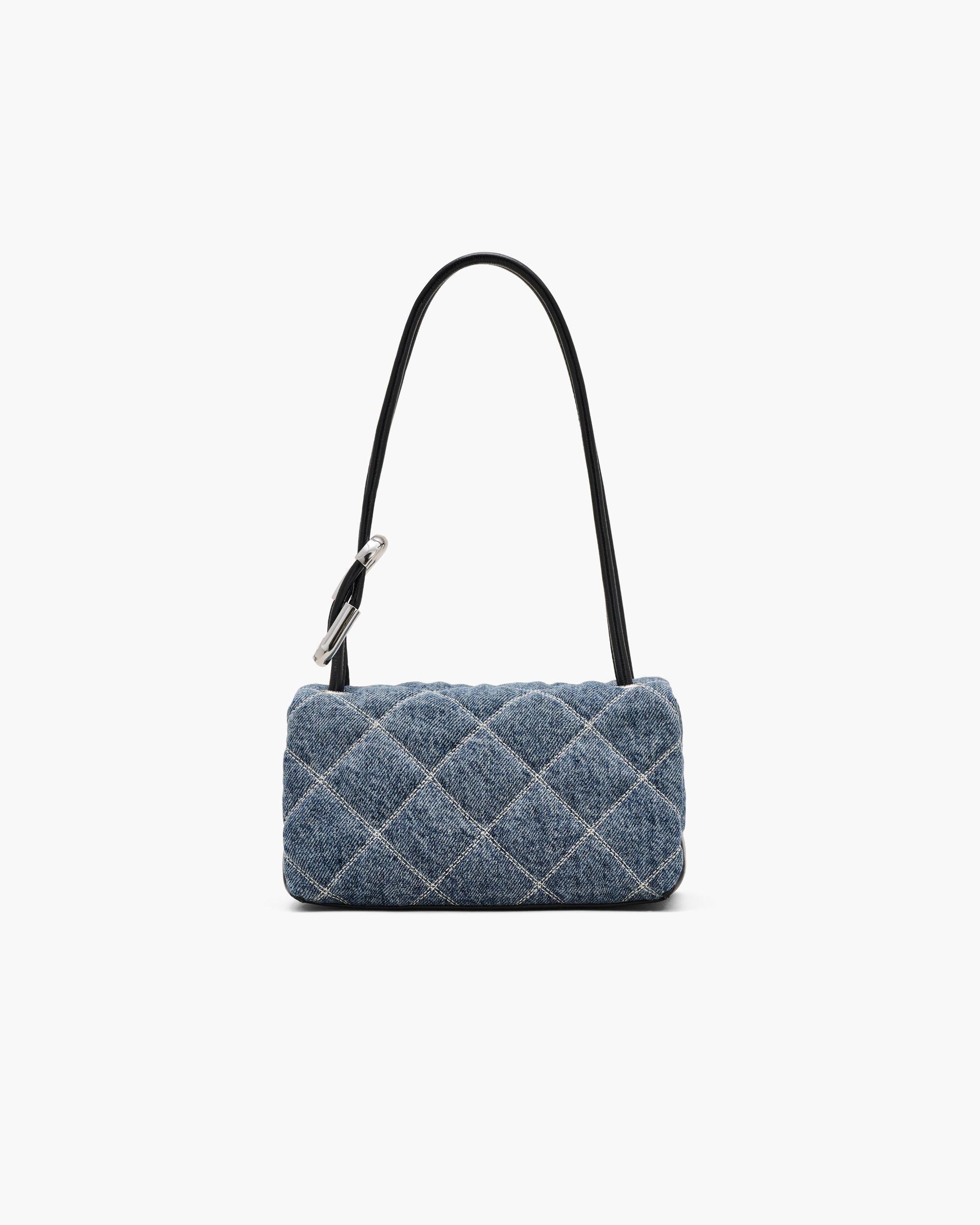 The Quilted Denim Mini Dual Shoulder Bag Product Image