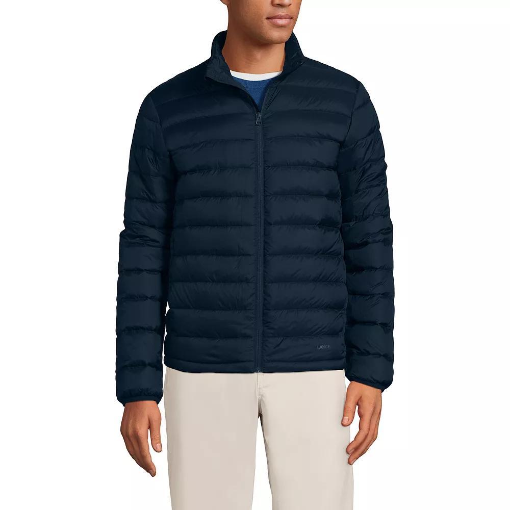 Men's Lands' End Wanderweight Down Mockneck Puffer Jacket,  Product Image