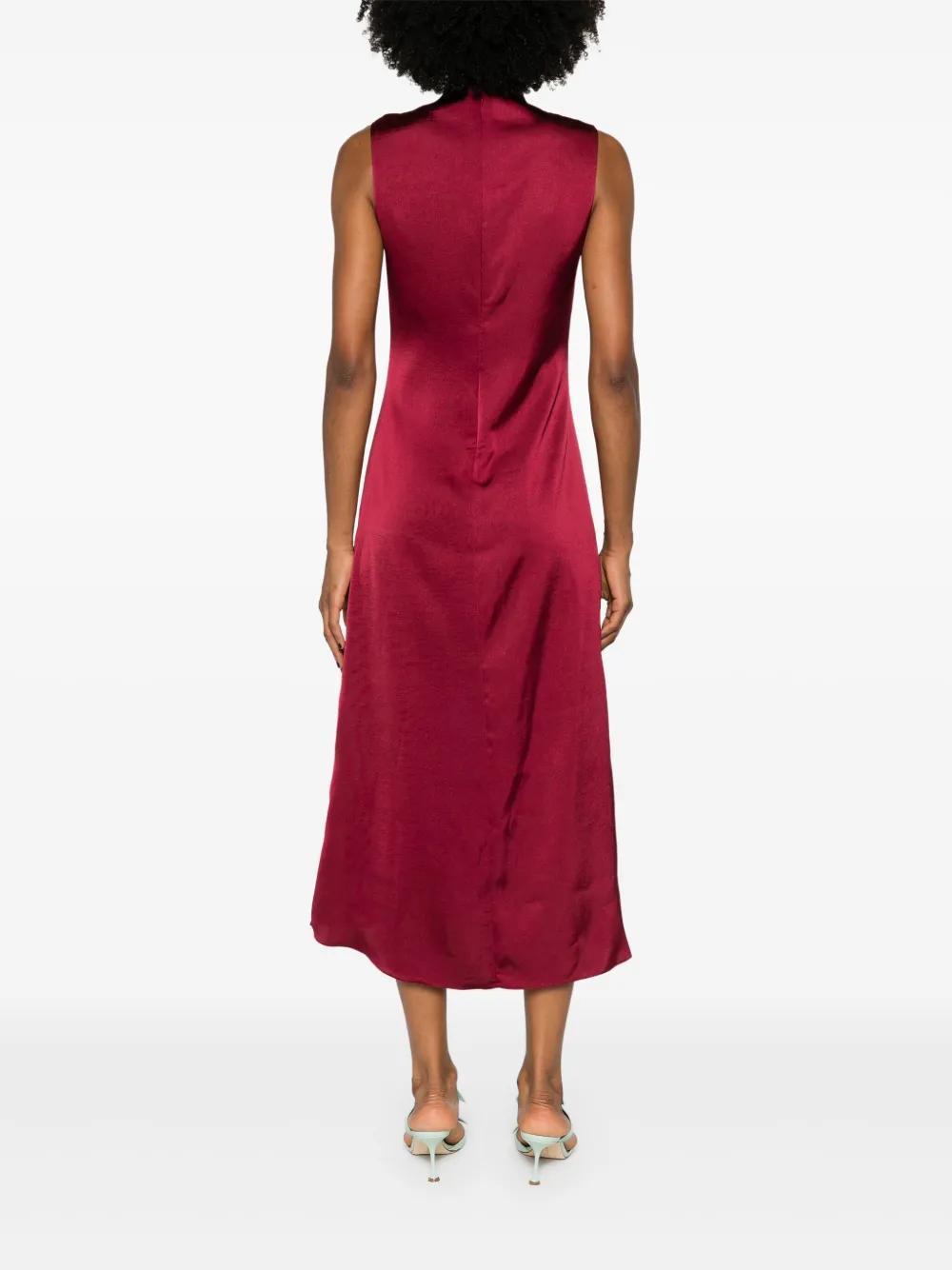 ruched sleeveless midi dress Product Image